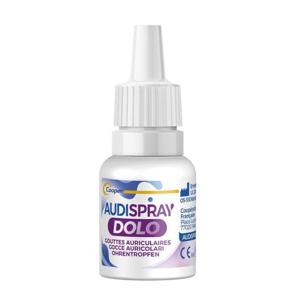 Audispray Dolo - 15 ml - Traitement contre les douleurs auriculaires, soulagement immédiat
