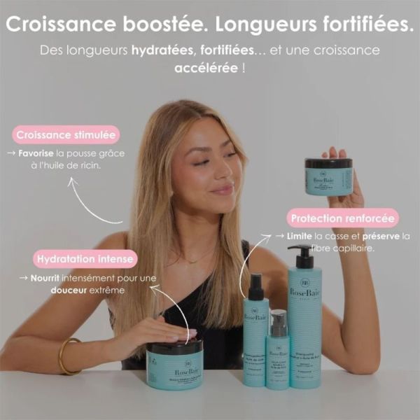 RoseBaie Sérum Cristal Professionnel à l'Huile de Ricin 100ml – Pousse et hydratation