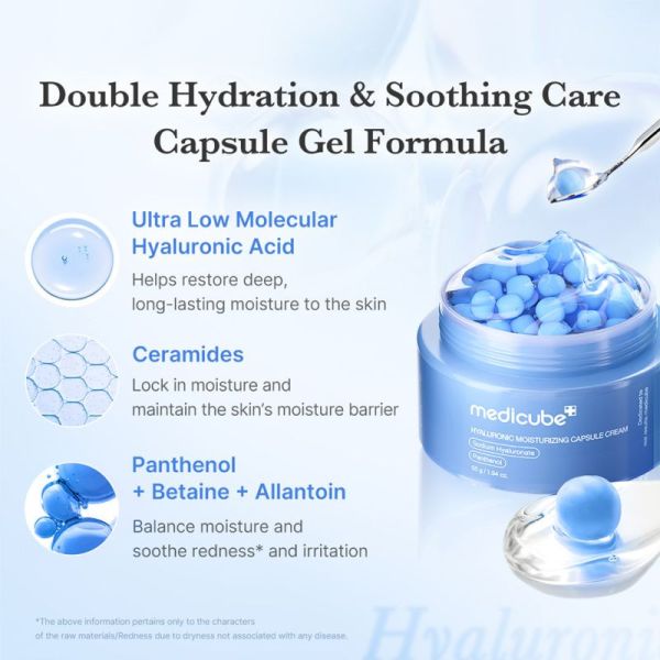 Medicube Crème Capsule Acide Hyaluronique 55g – Hydratation longue durée