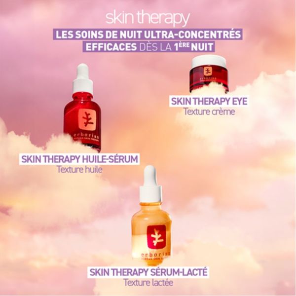 Erborian Skin Therapy Huile de Nuit Multi-Perfectrice 30ml – Huile-sérum biphasée aux 17 plantes et 10% PHA