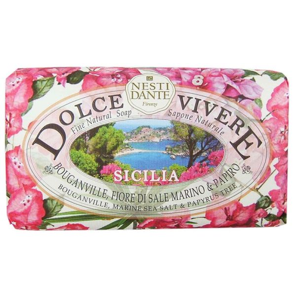 ADP Nesti Dante Dolce Vivere Savon Sicilia - Savon au Sel Marin et Bougainvillier - 250g