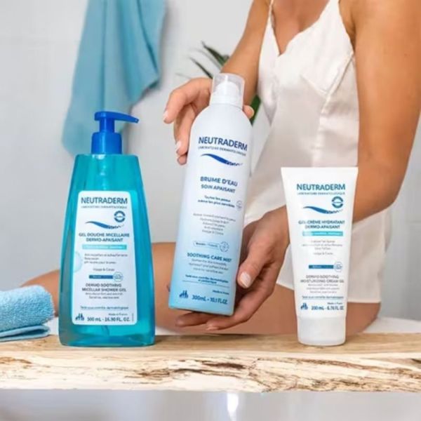 Neutraderm Gel Douche Micellaire Dermo-Apaisant 1 Litre - Sans savon, nettoie et apaise la peau