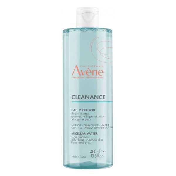 Avène Cleanance Eau Micellaire - Peaux Mixtes à Grasses à Tendance Acnéique - 400 ml