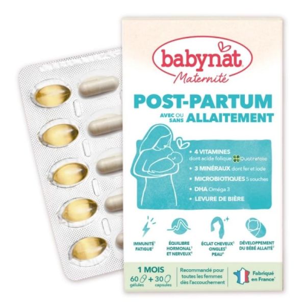 Babybio Babynat Maternité Post-Partum Cure de 1 mois - Equilibre hormonal, physique et cérébral de la maman dès l'accouchement