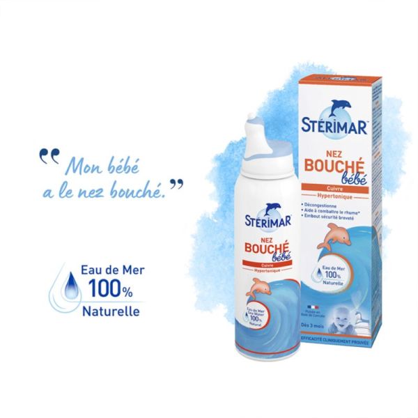 Stérimar Nez Bouché Bébé 100ml – Décongestion rapide et soulagement