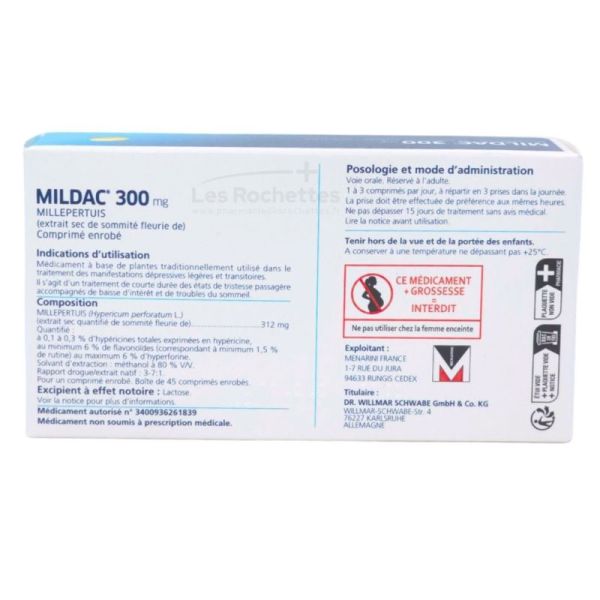 Menarini Mildac 300 mg – 45 Comprimés enrobés