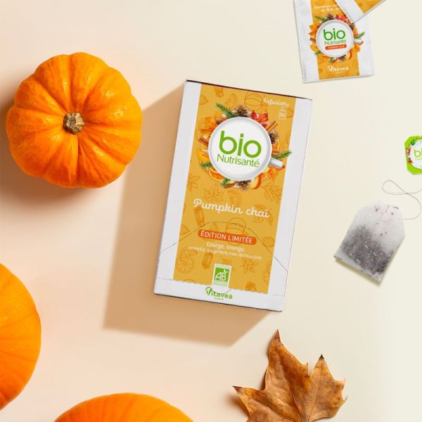 Vitavea Infusion Pumpkin Chai - 20 sachets - Saveurs automnales, épices chaudes et douceur