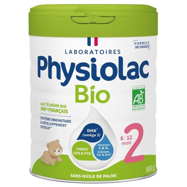 Gilbert Physiolac Bio Lait 2ème Age 800g