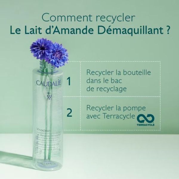 Caudalie Vinoclean Lait D'Amande Démaquillant 400ml – Douceur et confort