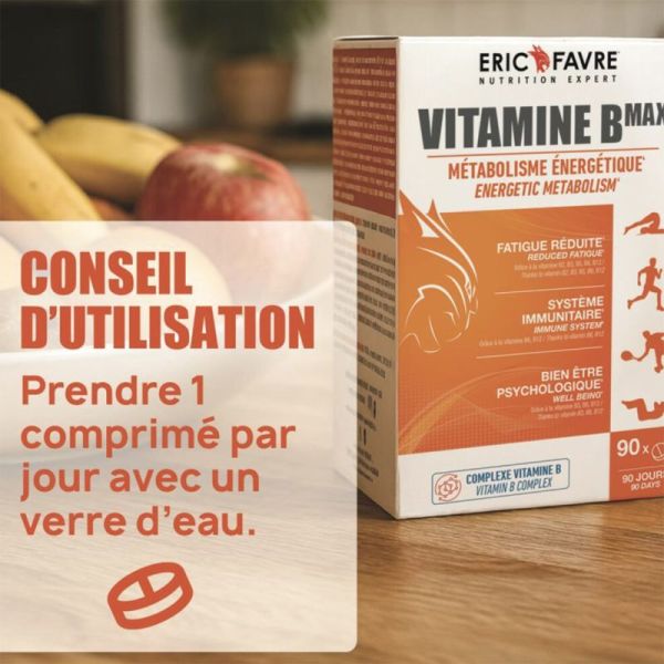 Eric Favre Vitamines B Max 90 Comprimés – Énergie