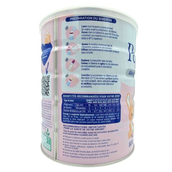 Picot Pepti-Junior Riz Anti Régurgitation 800g - Lait pour allergie aux protéines de lait de vache de 0 à 36 mois