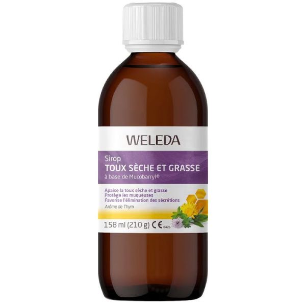 Weleda Sirop Toux Sèche et Grasse - 158 ml - Apaise, protège à base de Mucobarryl