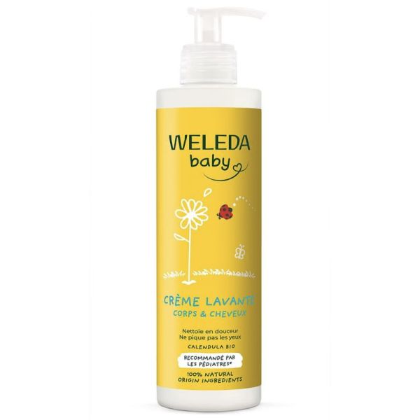 Weleda Baby Crème Lavante Corps et Cheveux Calendula 400ml – Apaisement et hygiène