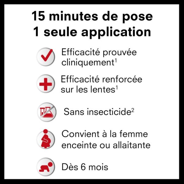 Pouxit Lotion Anti-Poux & Lentes - Lot de 2 x 200 ml - Élimination efficace sans insecticide