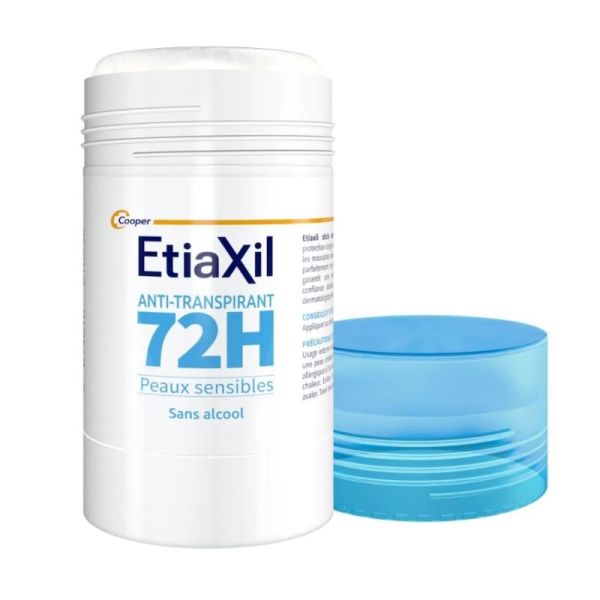 Etiaxil Stick anti-transpirant Protection 72h 40ml - Régulateur quotidien anti-odeur pour peaux sensibles