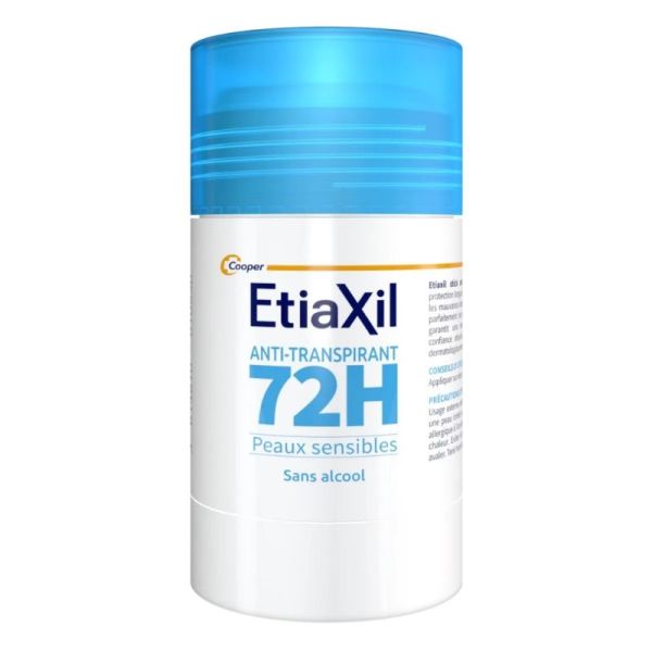 Etiaxil Stick anti-transpirant Protection 72h 40ml - Régulateur quotidien anti-odeur pour peaux sensibles