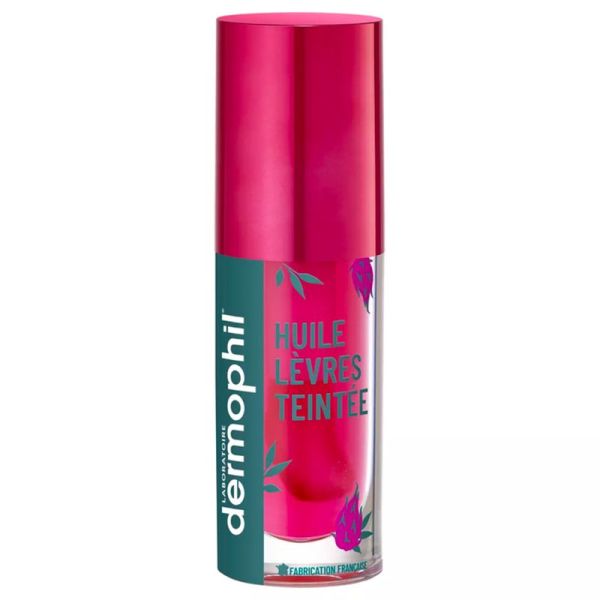 Dermophil Huile Lèvres Teintée - 5ml - Teinte : Rose - Nourrit, hydrate et sublime
