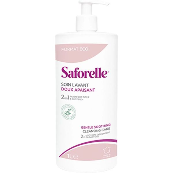 Saforelle Soin Lavant Doux Apaisant 1L – Apaisement immédiat