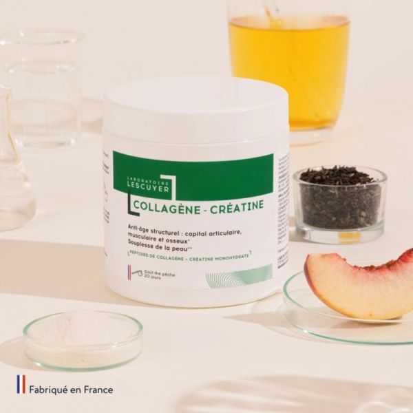 Lescuyer Collagène-Créatîne Thé Pêche 200g – Anti-âge structurel et capital articulaire