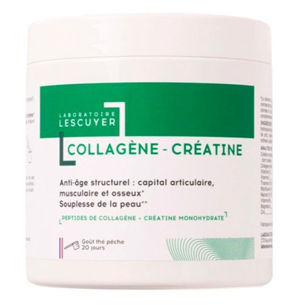 Lescuyer Collagène-Créatîne Thé Pêche 200g – Anti-âge structurel et capital articulaire