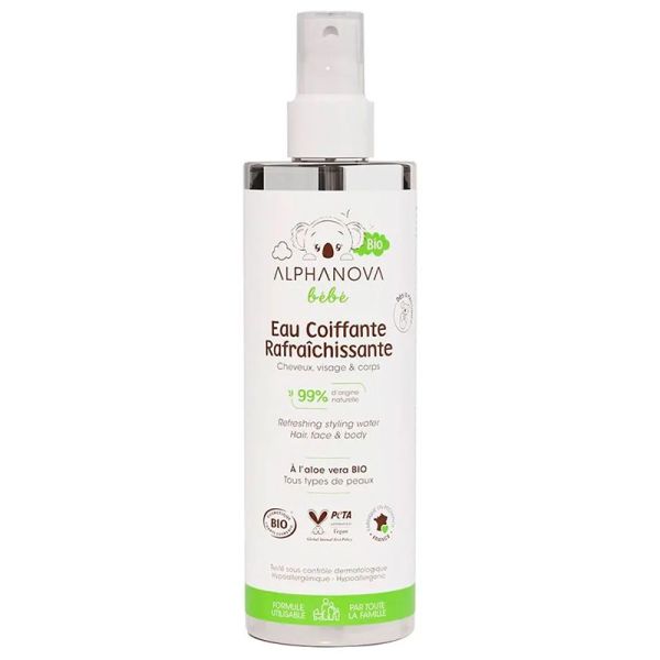 Alphanova Bébé Eau Coiffante Rafraichissante - 200ml - Fraîcheur et douceur pour bébé