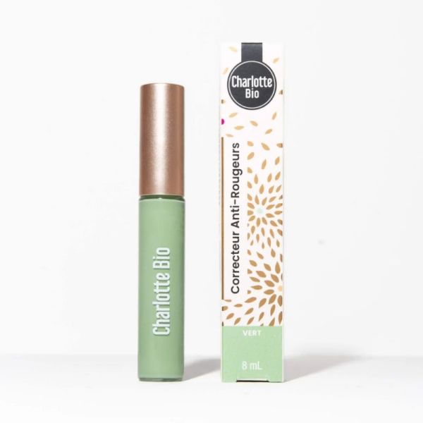 Charlotte Bio Correcteur Vert Anti-Rougeurs 8ml - Camoufle les rougeurs et apaise les peaux sensibles