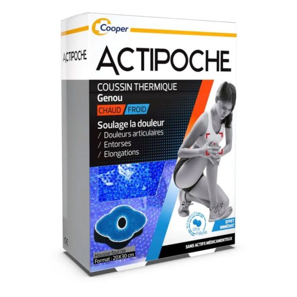 Actipoche Coussin Thermique Genoux Chaud/Froid - 20 × 30 cm