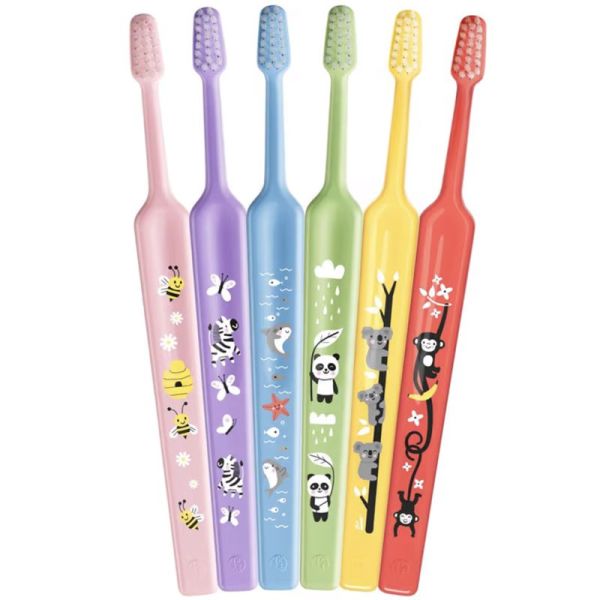 TePe Mini Brosse à Dents Extra-Souple - Coloris Aléatoire - Nettoyage doux dès la première dent