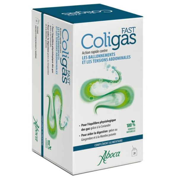 Aboca Coligas Fast Tisane Ballonnements & Tensions Abdominales - 20 Sachets