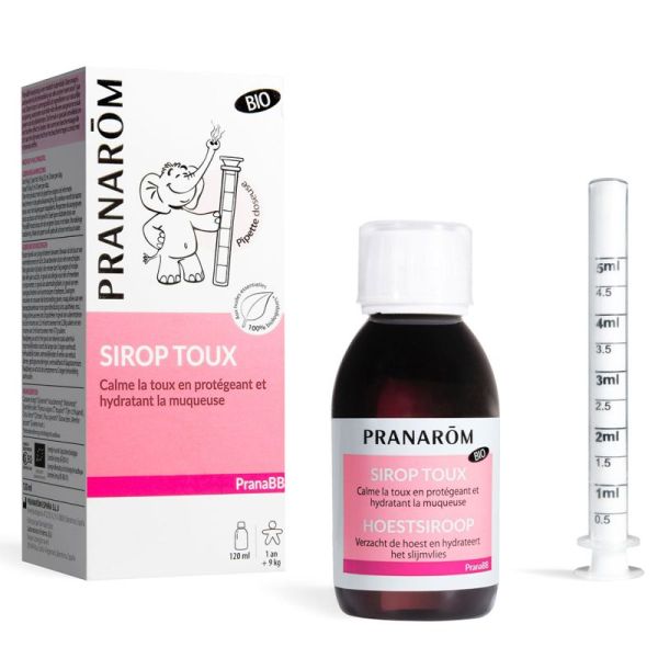 Pranarôm PranaBB Sirop Toux Bio 120ml – Confort respiratoire et sommeil