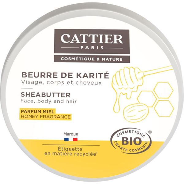 Cattier Beurre de karité parfum miel 100g