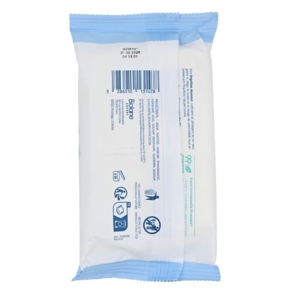 Biolane Expert Lingettes Douceur à la glycérine hydratante Format voyage x10 lingettes - Nettoie, protège et hydrate la peau délicate de bébé