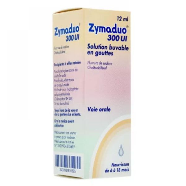 Zymaduo 300 UI solution buvable en gouttes 12 ml avec compte-gouttes