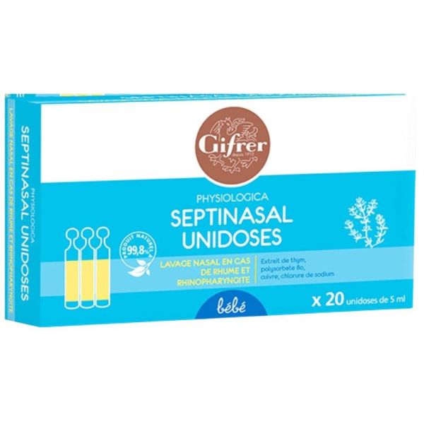 Gifrer Physiologica Septinasal Unidoses Rhume & Rhinopharyngite - 20 x 5ml