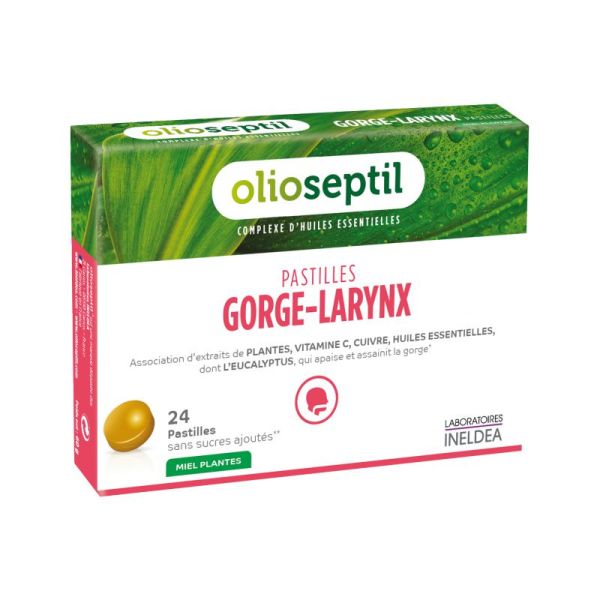 Ineldea Olioseptil Pastilles Gorge-Larynx Miel Plantes 24 pastilles