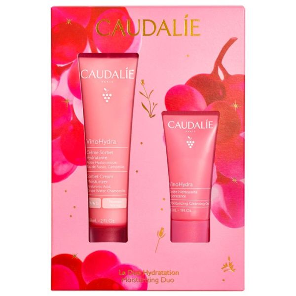Caudalie VinoHydra Coffret Le Duo Hydratation - Crème Sorbet Hydratante + Gelée Nettoyante Hydratante