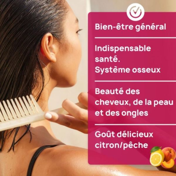 Eric Favre Pure Collagen+ Formule Liquide Pêche Citron 500 ml - Raffermit la peau et hydrate en profondeur