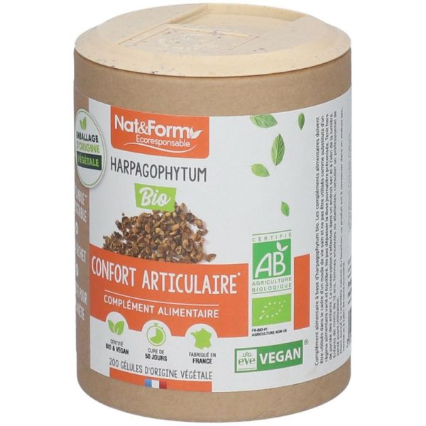 Nat&Form Harpagophytum Bio - Mobilité, souplesse et confort articulaire