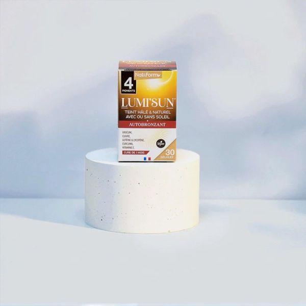 Nat & Form Lumi'Sun Autobronzant Teint Hâlé et Naturel 30 Gélules – Éclat et protection
