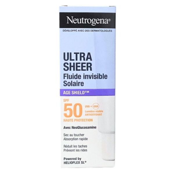 Neutrogena Ultra Sheer Age Shield Fluide Solaire Invisible SPF 50