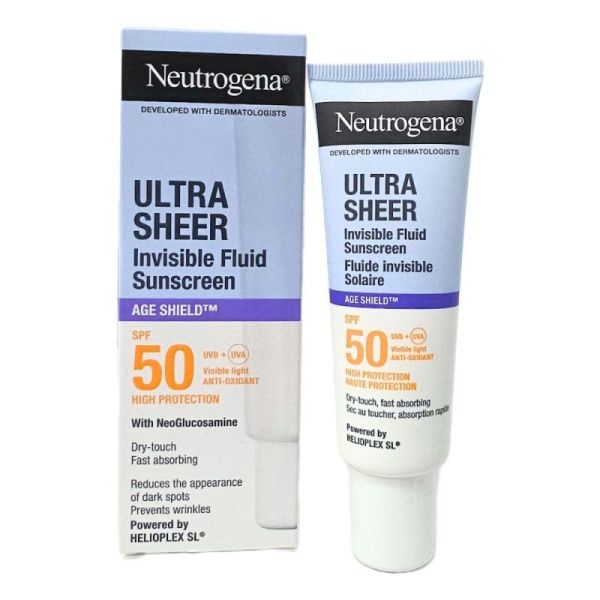 Neutrogena Ultra Sheer Age Shield Fluide Solaire Invisible SPF 50