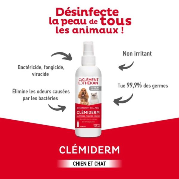 Clément Thékan Spray Clémiderm Désinfectant de la Peau - 150ml