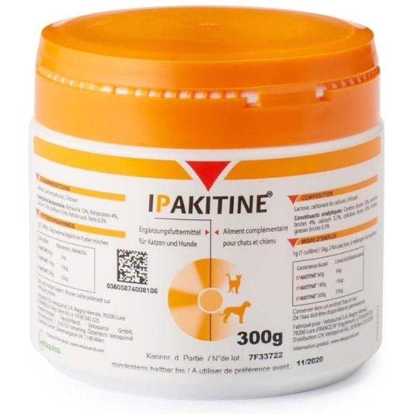 Vétoquinol Ipakitine - 300 g -  Poudre orale pour le soutien rénal en cas d’IRC