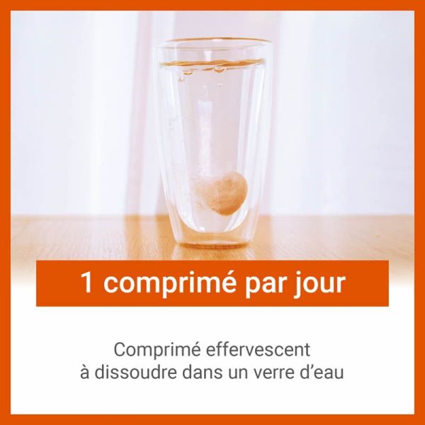 Vitascorbol Vitamine C 1000mg - Lot de 2 x 20 comprimés effervescents - Vitalité et Défenses Renforcées