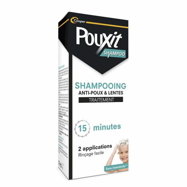 Pouxit Shampoo Shampooing Anti-Poux Et Lentes Flacon 200ml - Traitement 15 Minutes, doux, sans insecticide
