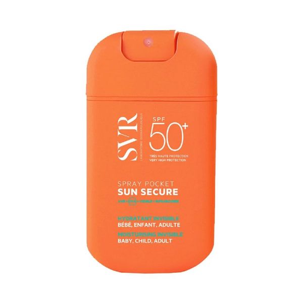 SVR Sun Secure Spray Pocket SPF50+ - 20 ml - Très Haute Protection Nomade pour Toute la Famille