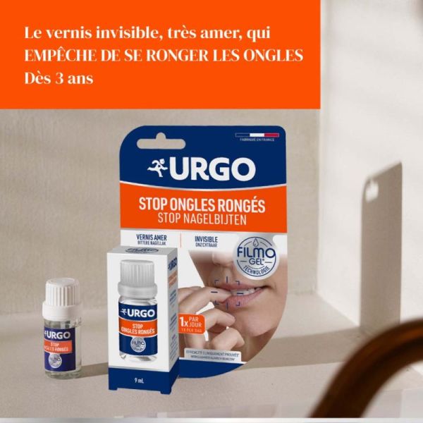 Urgo Filmogel Stop Ongles Rongés - Vernis Amer et Invisible - 9 ml