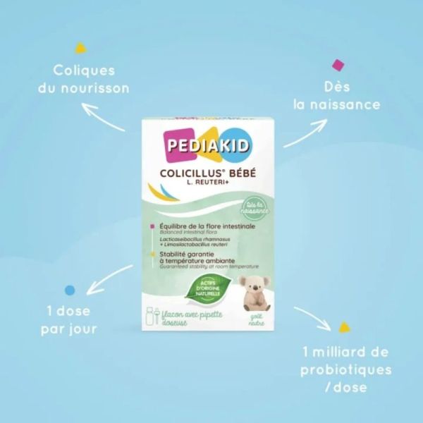 Pediakid Colicillus Bébé L. Reuteri+ Drops 8ml – Confort digestif et flore intestinale