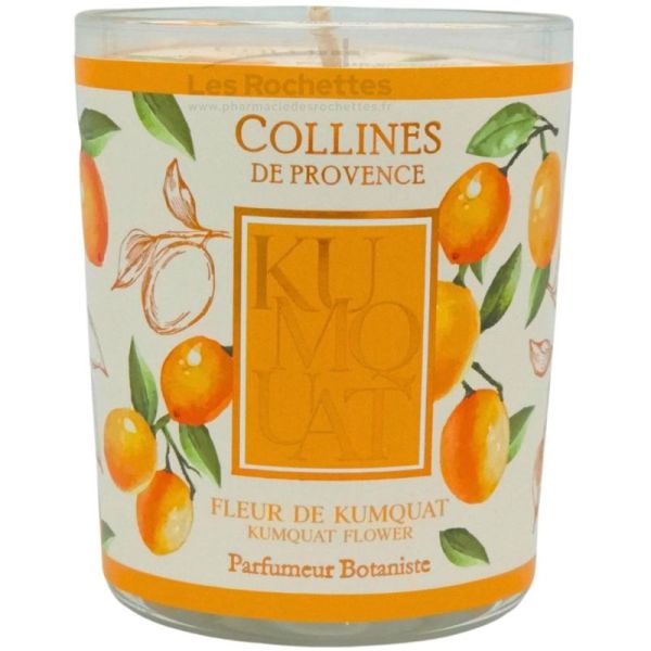 Collines de Provence Bougie Parfumée Fleur de Kumquat 180g – Fraîcheur pétillante