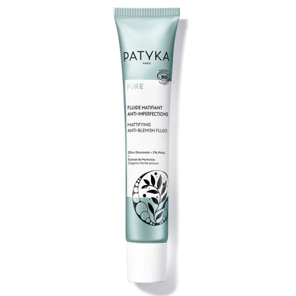 Patyka Pure Fluide Matifiant Anti-Imperfections Bio Peaux Mixtes à Grasses - 40ml